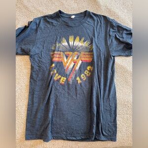 blue washed graphic tee